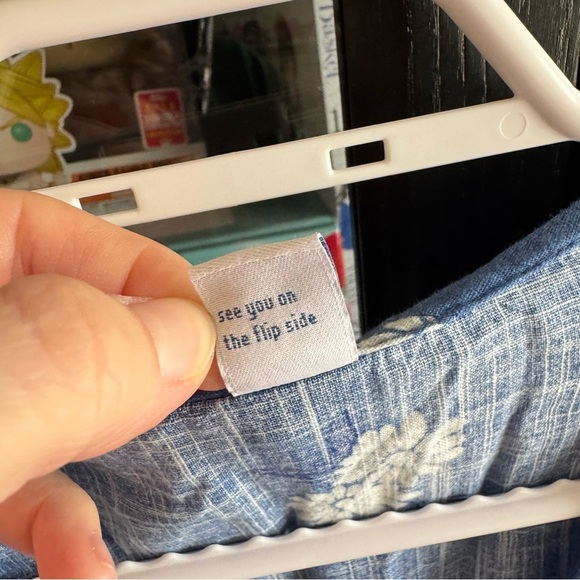 Old Navy Floral Blue Wrap Dress - Picture 4 of 13